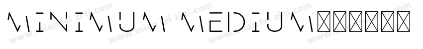 Minimum Medium字体转换
